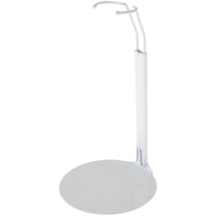 Plymor DSP-5125W white adjustable doll stand in full view for 10–12 inch dolls