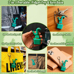 PMDYBY Lizard keychain attaches to bags for on-the-go sensory play.