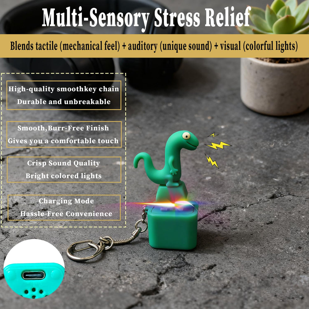 PMDYBY Lizard keychain desk-use accessory with stimulating sounds and lights.
