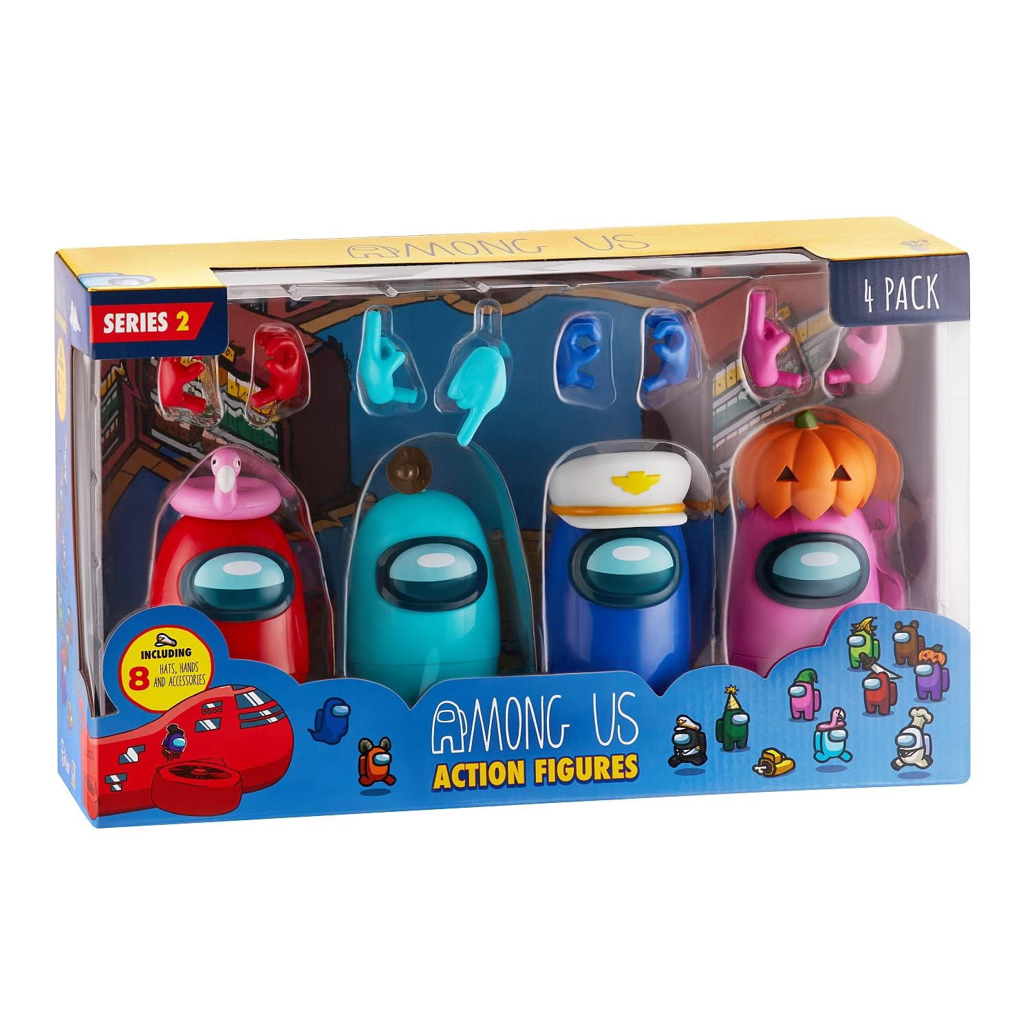 P.M.I. Among Us blue ghost with cap-tain hat for imaginative role-play