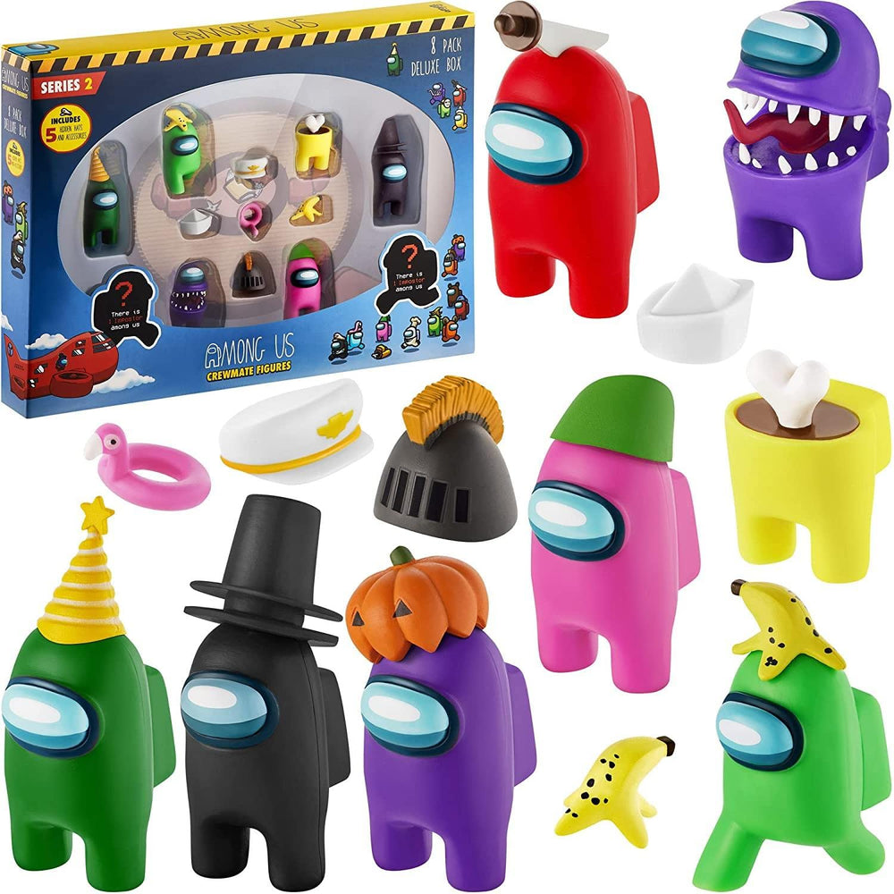 P.M.I. Among Us crewmate box cover boosts excitement for pretend play.
