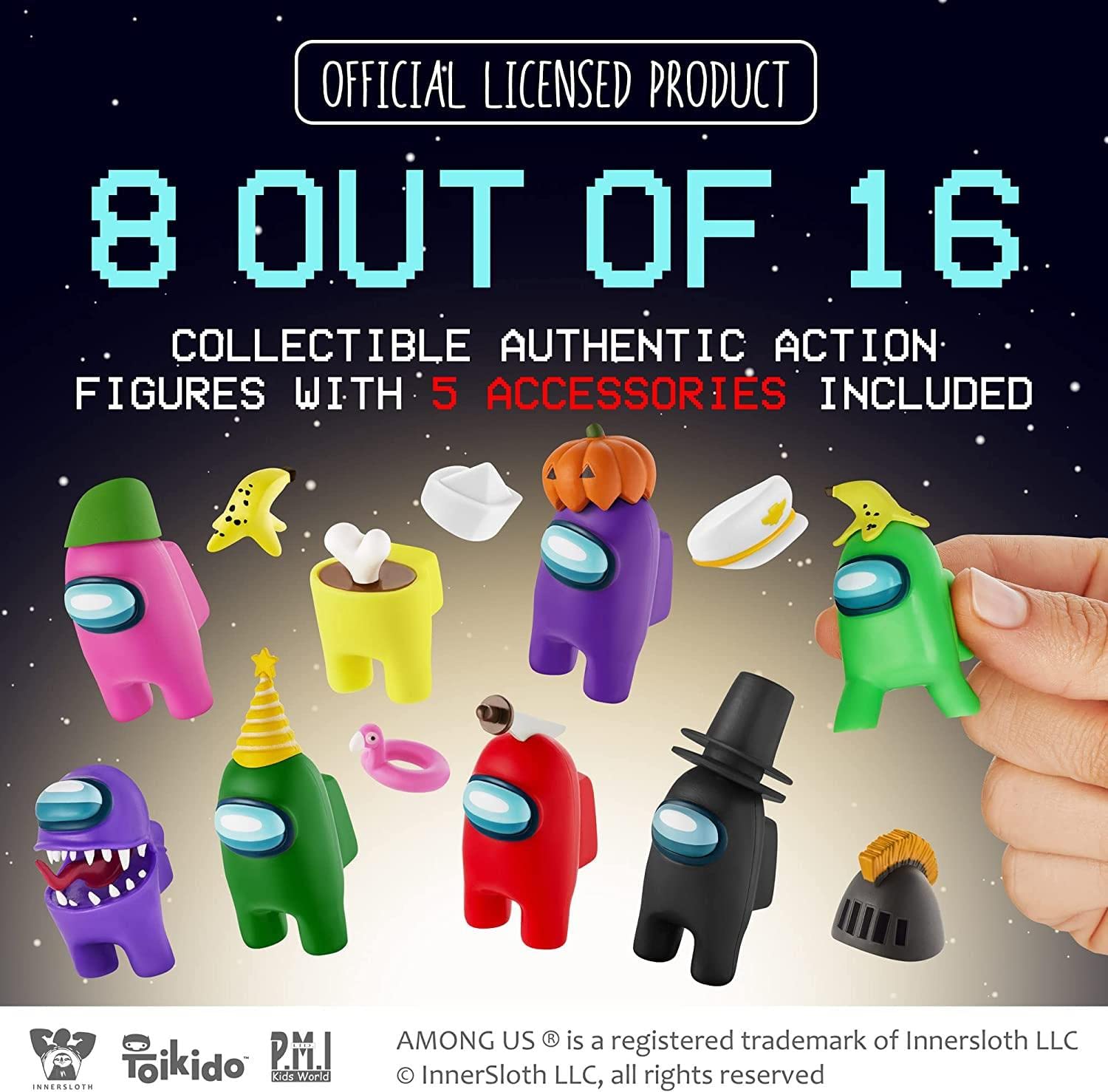 P.M.I. Among Us purple impostor figure adds a bold centerpiece for playtime.