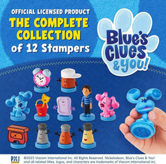 P.M.I. Josh figurine stamp helps reenact Blue's Clues scenes during creative play.