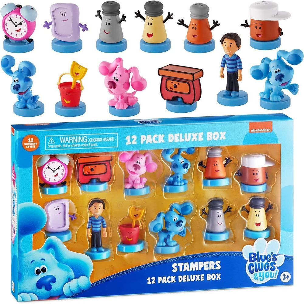 P.M.I. Blue's Clues magenta-figure stamp brings vibrant accents to art pages.