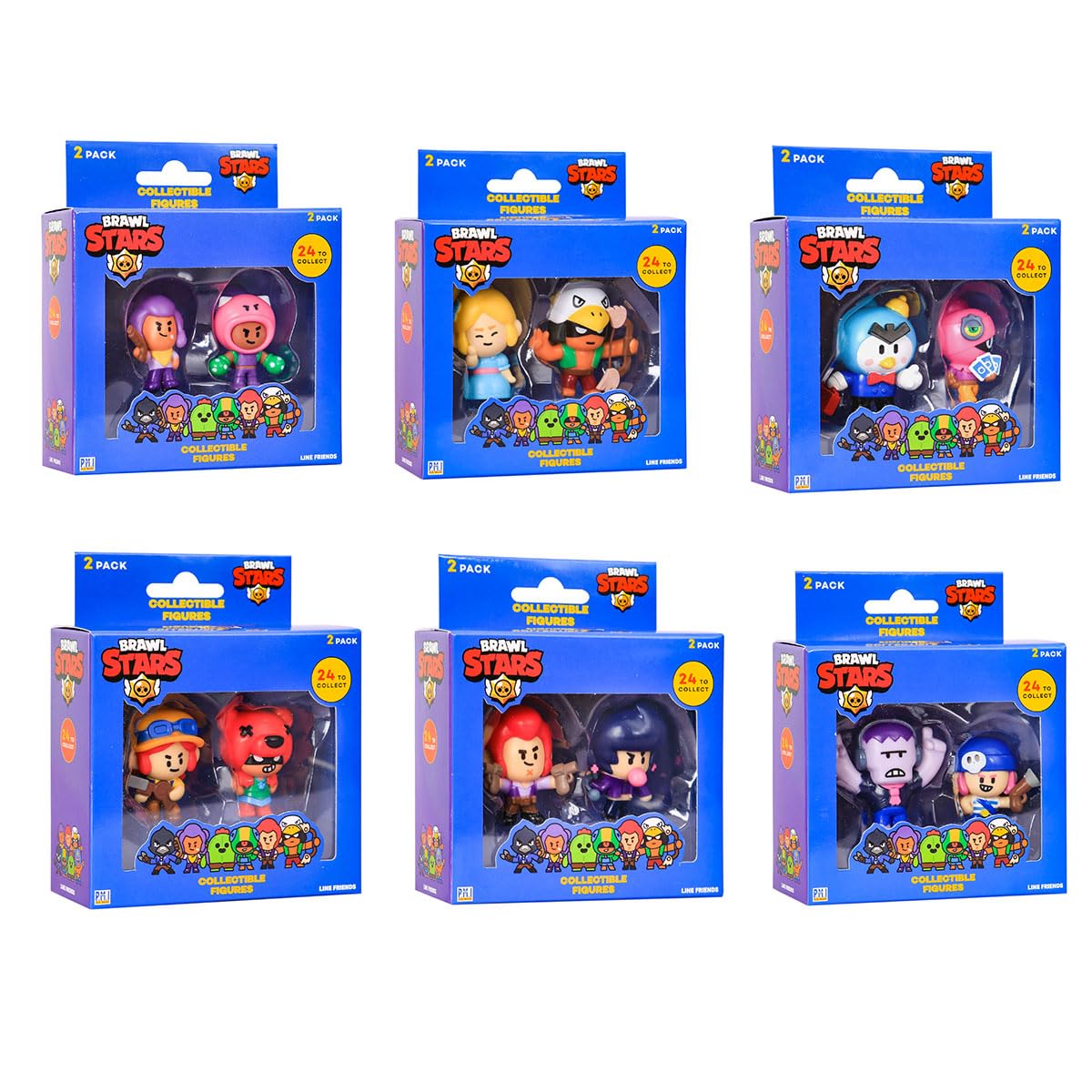P.M.I. Brawl Stars 2-pack figure detail shot reveals vibrant coloring and precise sculpting