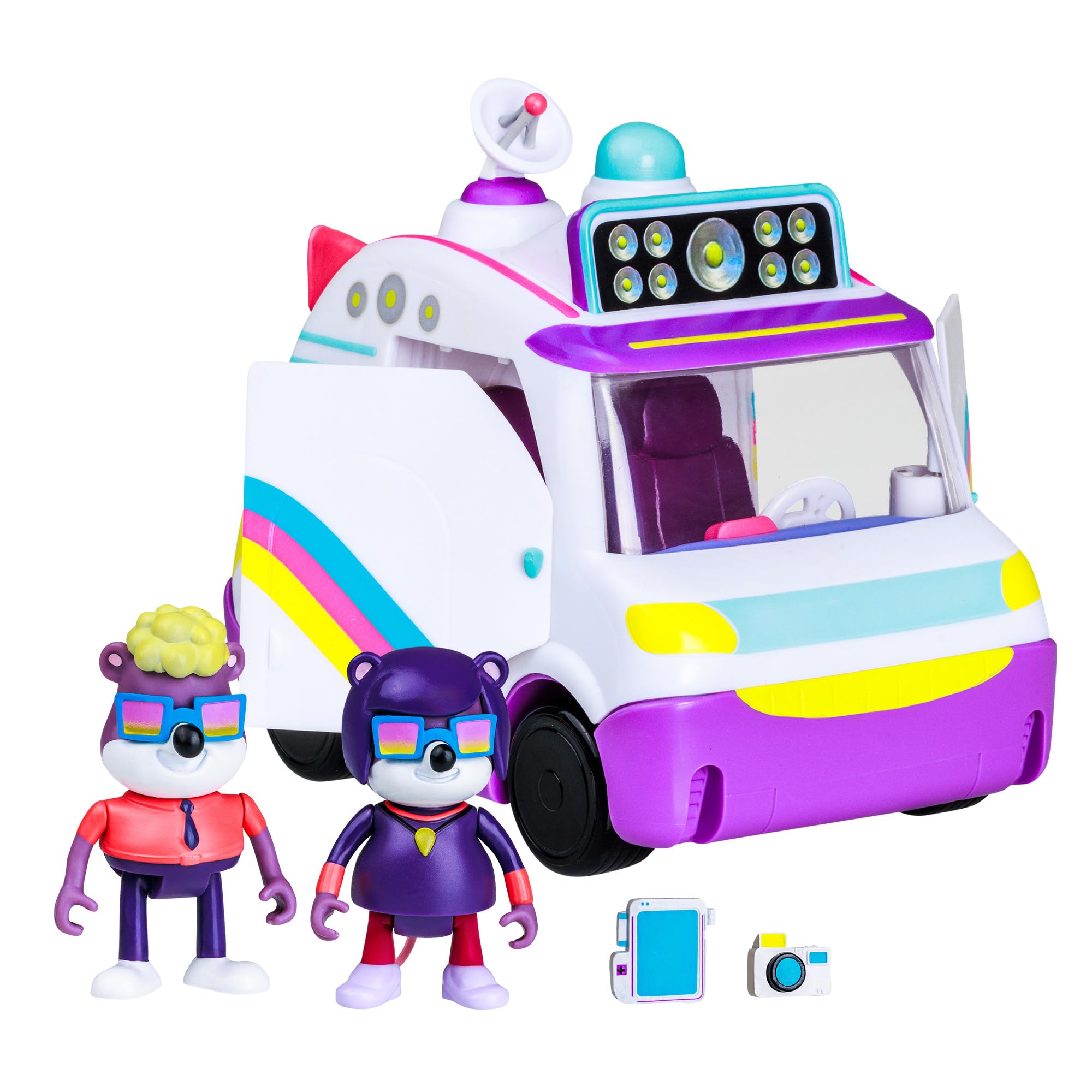 P.M.I. Creature Cases Mice Squad Van exterior shows authentic secret-agent styling for imaginative play