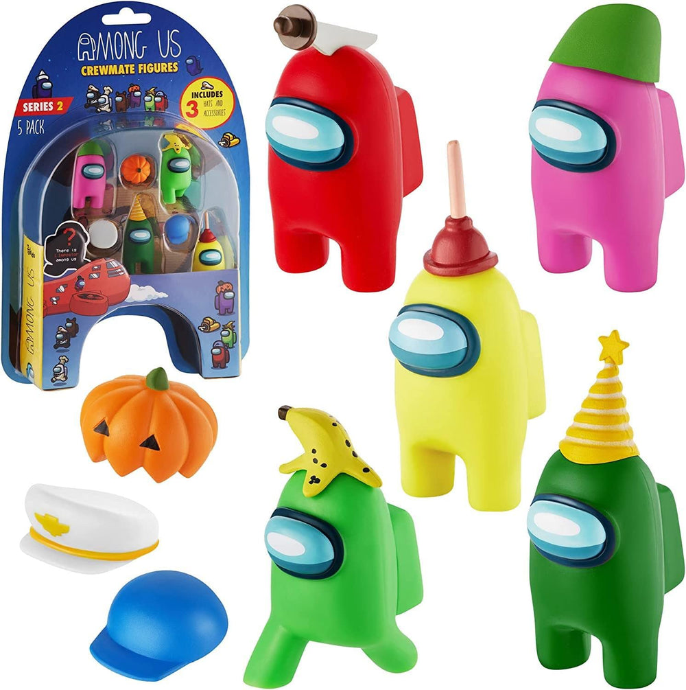 P.M.I. Crewmate figures pack cover for play and display; ideal for party decor.
