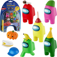 P.M.I. Crewmate figures pack cover for play and display; ideal for party decor.