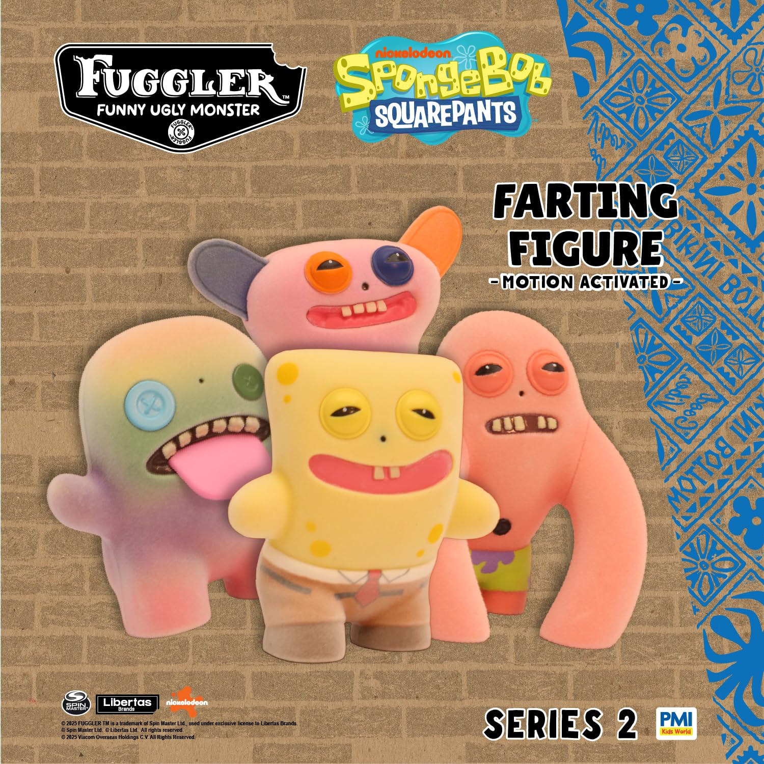 PMI Fuggler Series 2 Patrick farting figure for quirky gifts and conversation starters.