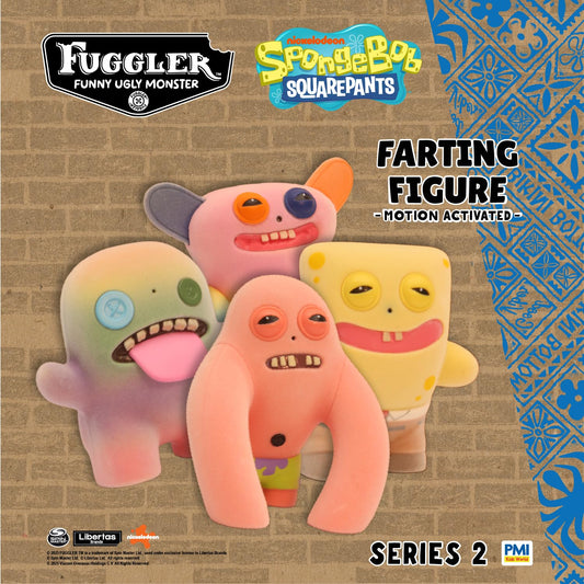 PMI Fuggler Series 2 SpongeBob farting figure with sensor-activated sound.