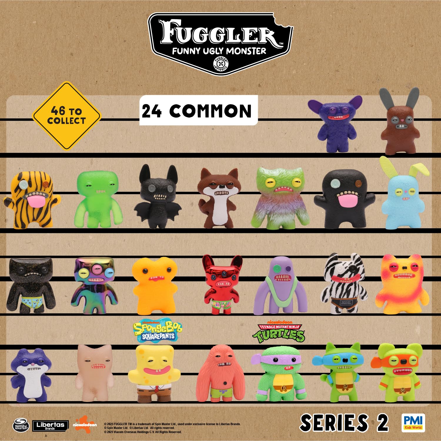 P.M.I. Fuggler Series 2 durable miniatures with detailed textures.