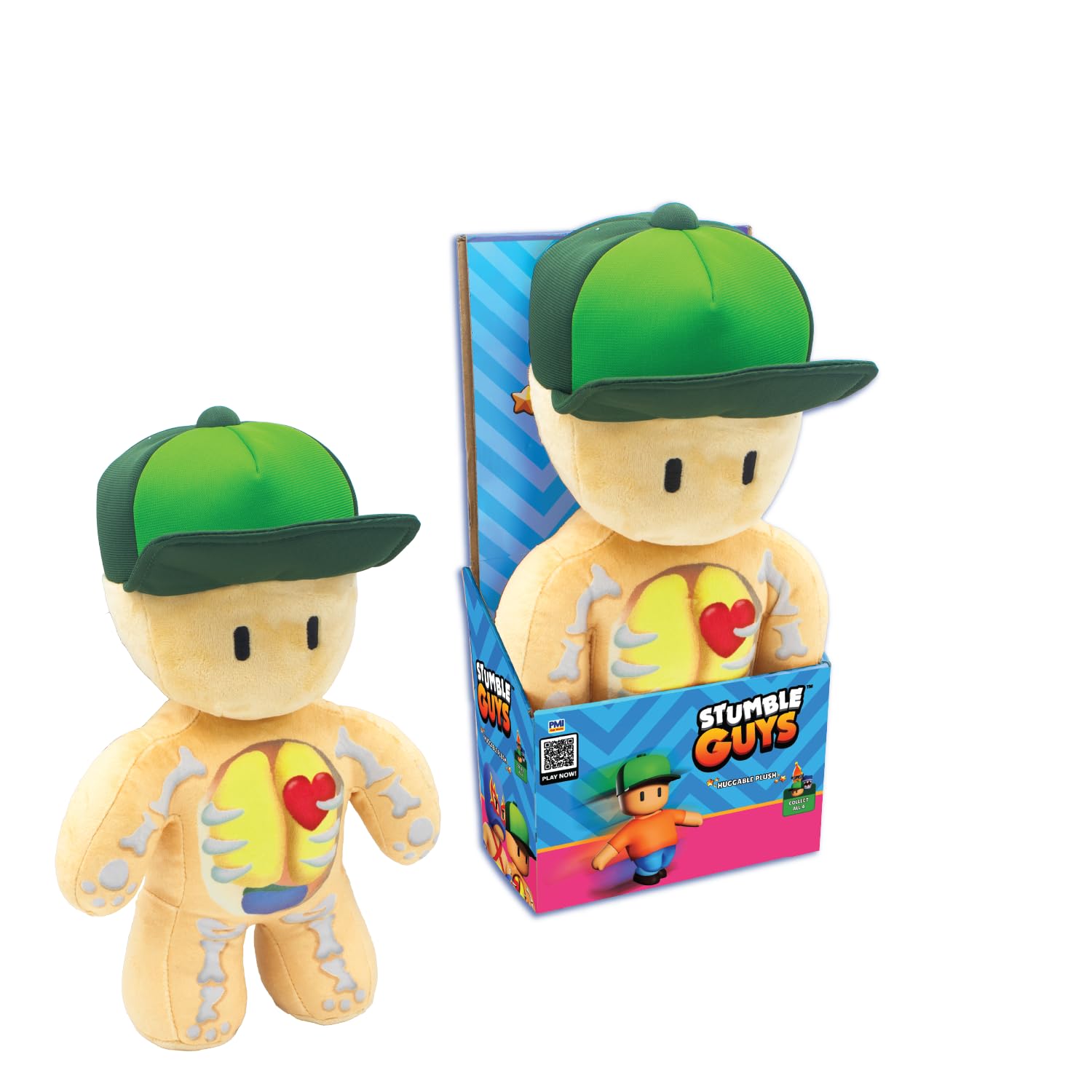 P.M.I. Stumble Guys Mr. Stumble plush face close-up, soft plush ideal for collectors