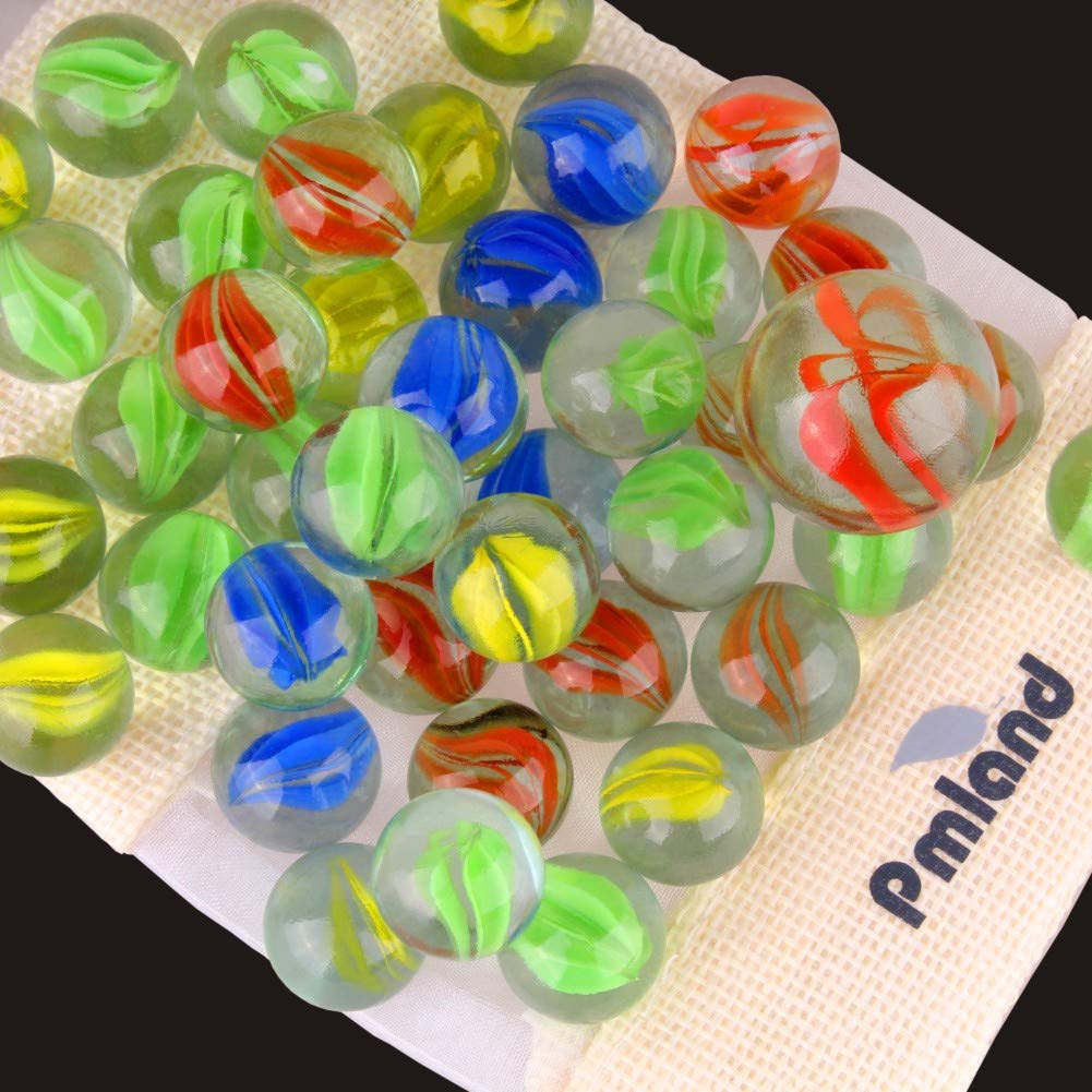 PMLAND deluxe drawstring storage bag keeps marbles organized.