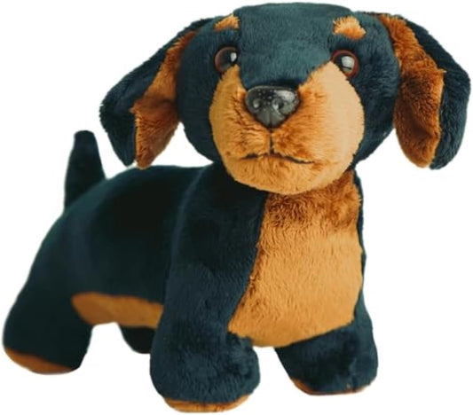PMS dachshund plush close-up features cozy nose and stitched details.