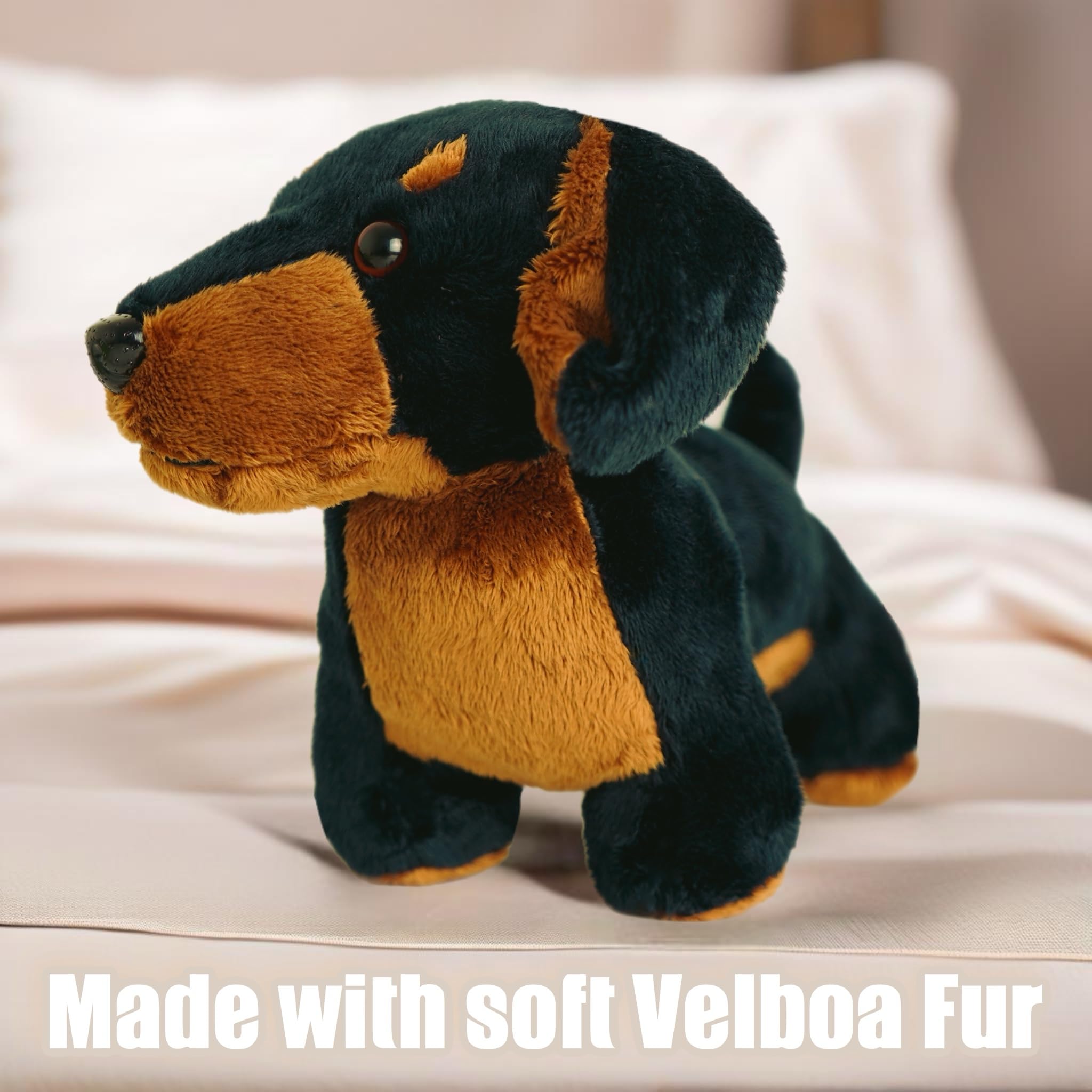 PMS dachshund plush durable stitching for lasting use.