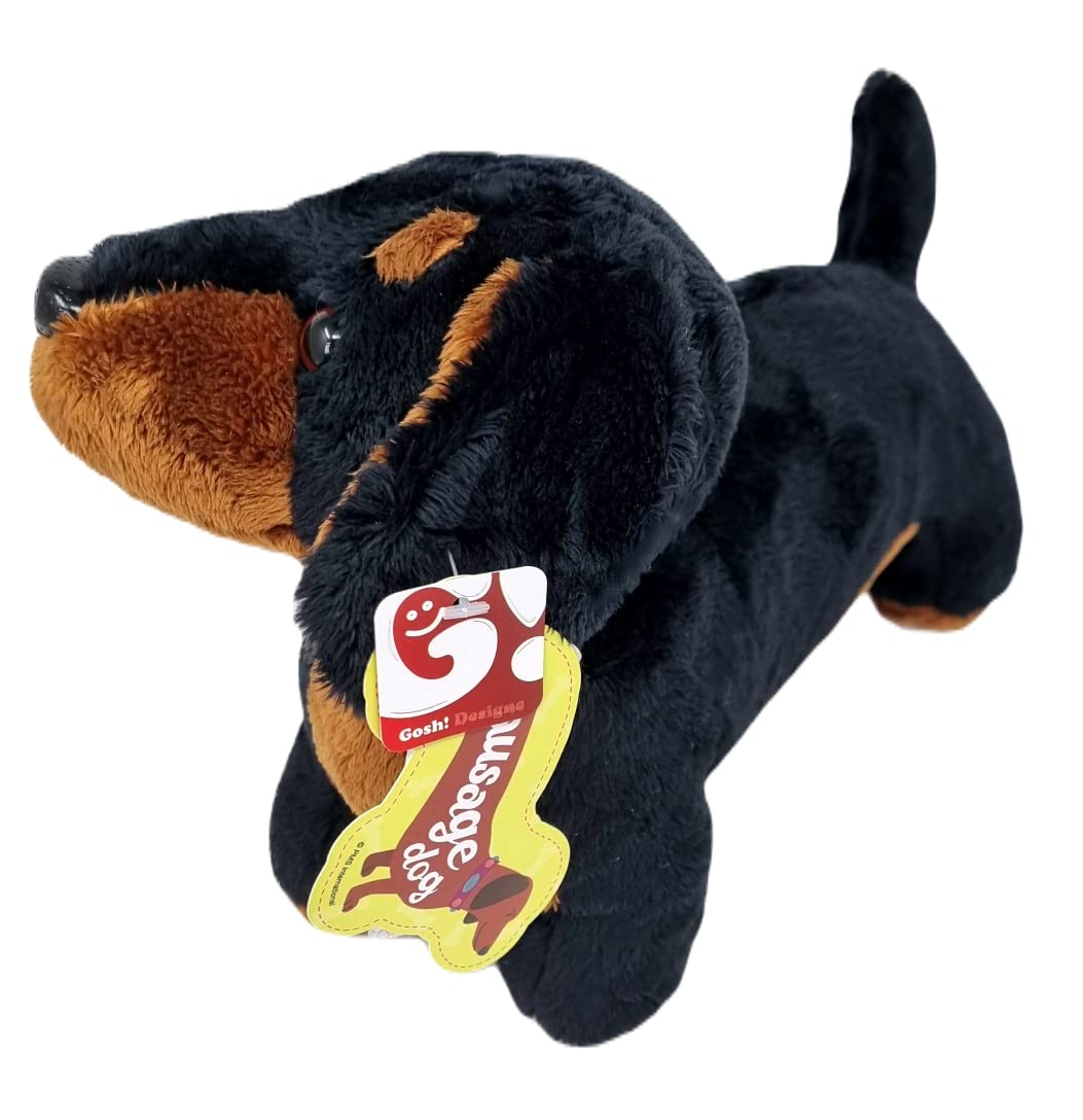 PMS dachshund plush soft material ideal for kids' snuggling.