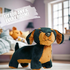 PMS sausage dachshund plush realistic design for playtime and display.