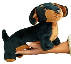 PMS Sausage Dachshund Plush 30cm with soft fabric for cuddling.