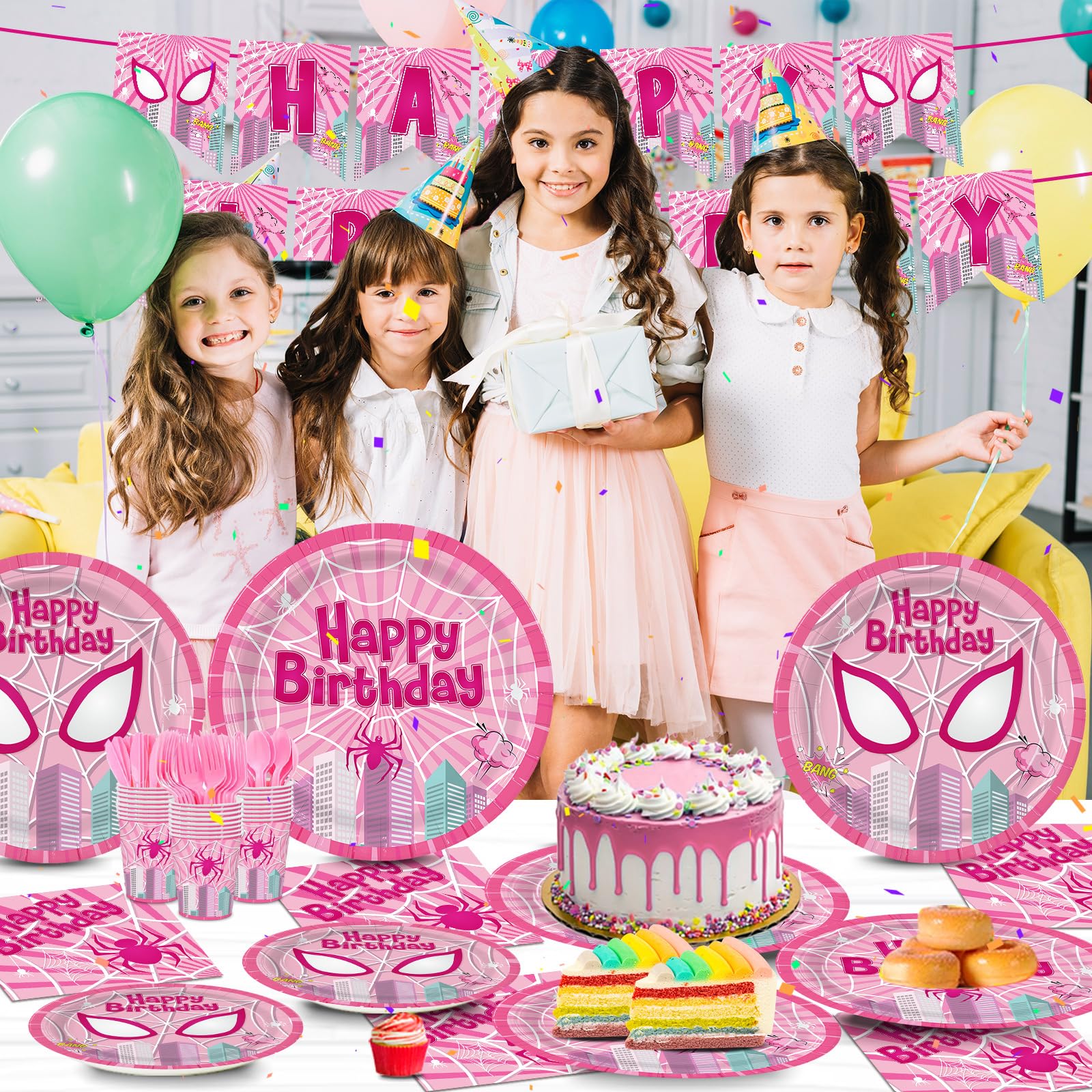 Pnuocax pink cutlery set keeps dessert time tidy and coordinated.