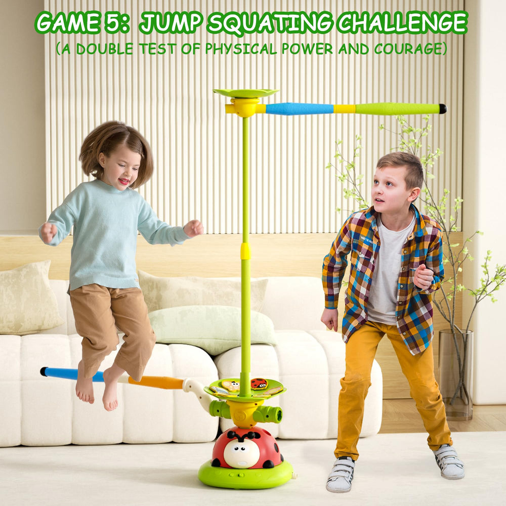 Pobaiyi 5 in 1 jump toy colorful ladybird design for kids.