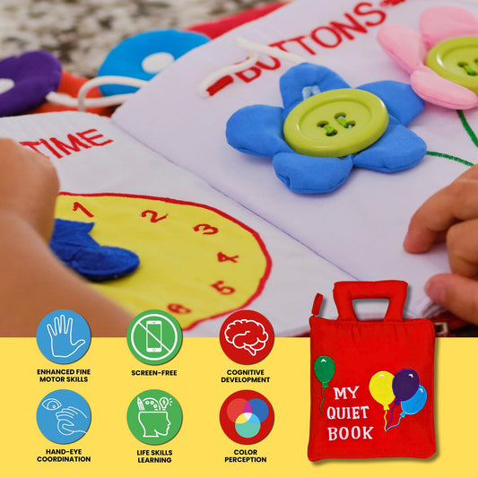 Pockets of Learning My Quiet Book shapes and colors page supports early recognition.