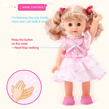 POCO DIVO Princess Walking Doll battery-powered actions for lively play