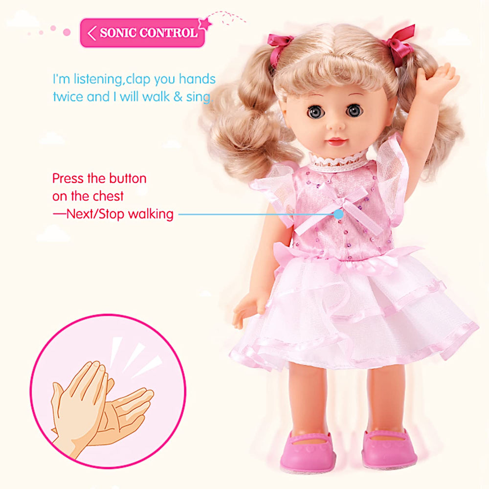 POCO DIVO Princess Walking Doll battery-powered actions for lively play