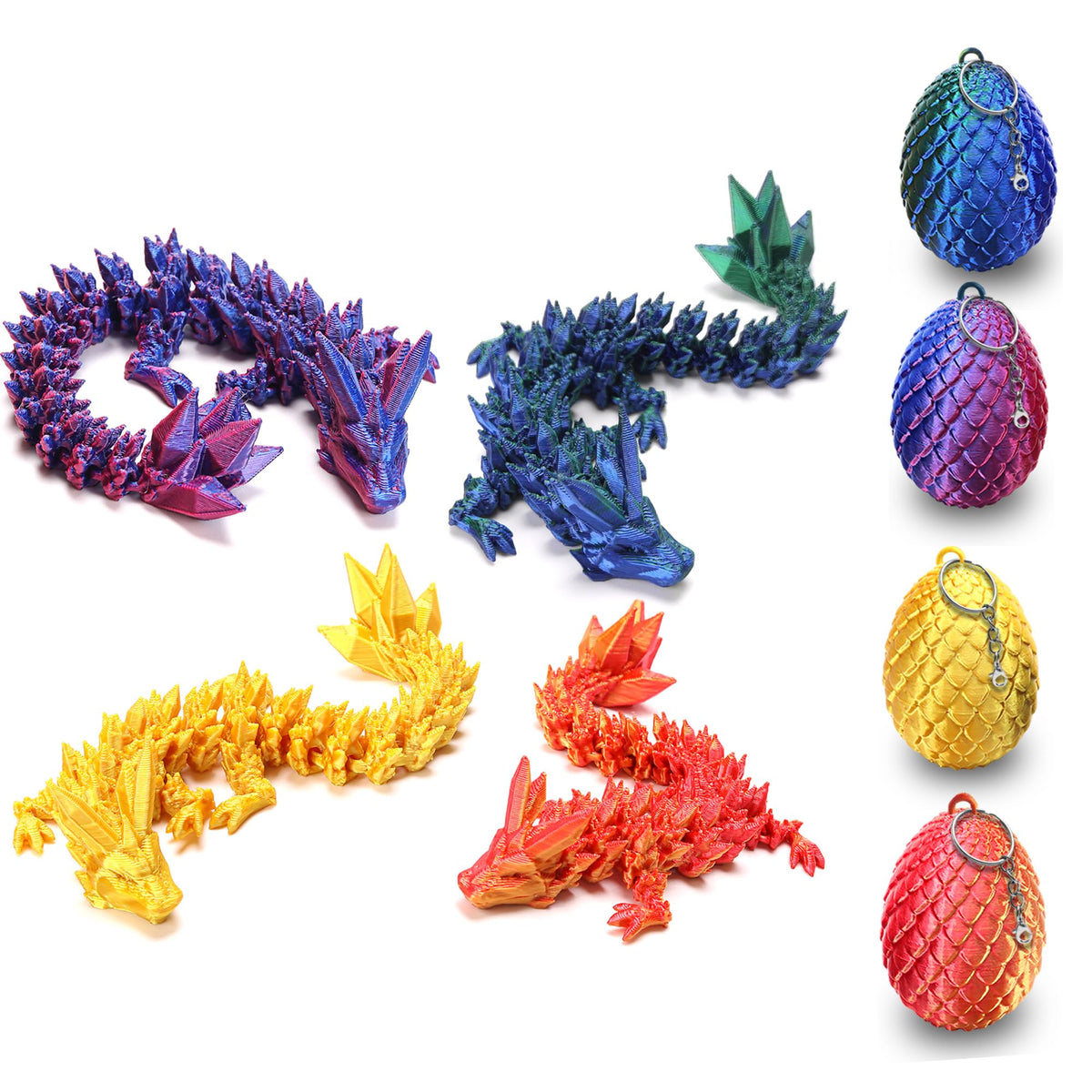 Podafu dragon egg collection with four colors for creative play and display