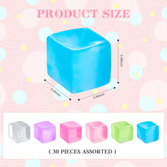 Poen cube stress ball in vivid colors for on-the-go relief.