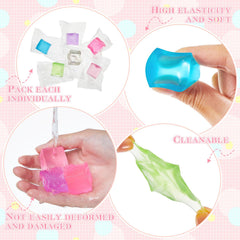 Poen cube stress ball with durable TPR construction for long-lasting use.
