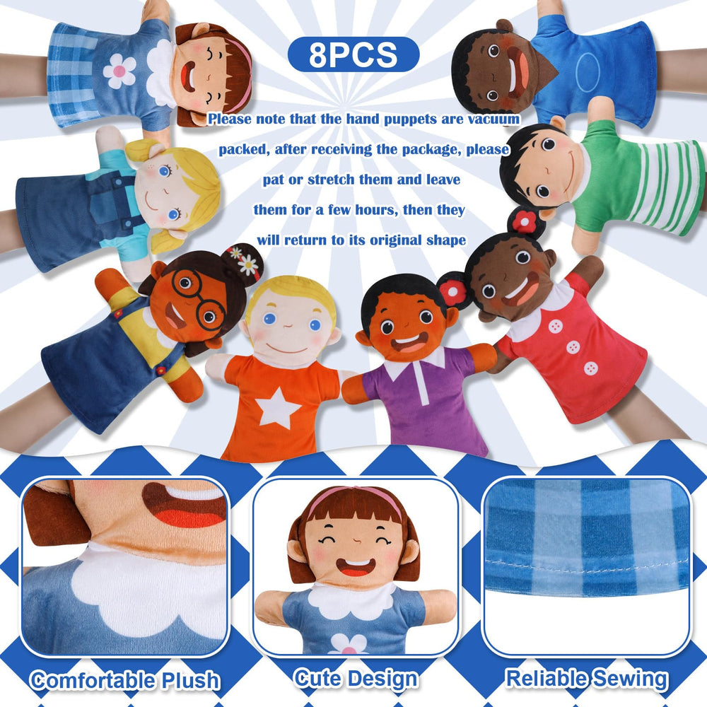 Poen hand puppets ideal as gifts or party decorations for creative learning.