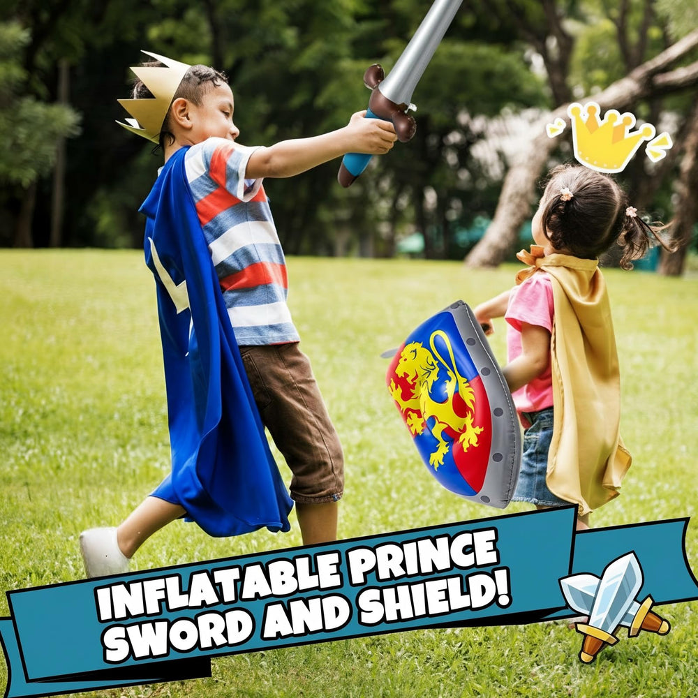 Poen inflatable knight set perfect as party favors and cosplay props.