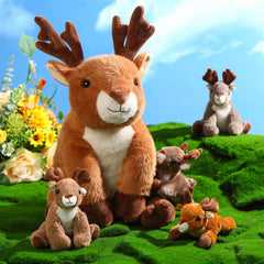 Poen plush deer fawn 12cm four-pack for sharing with friends