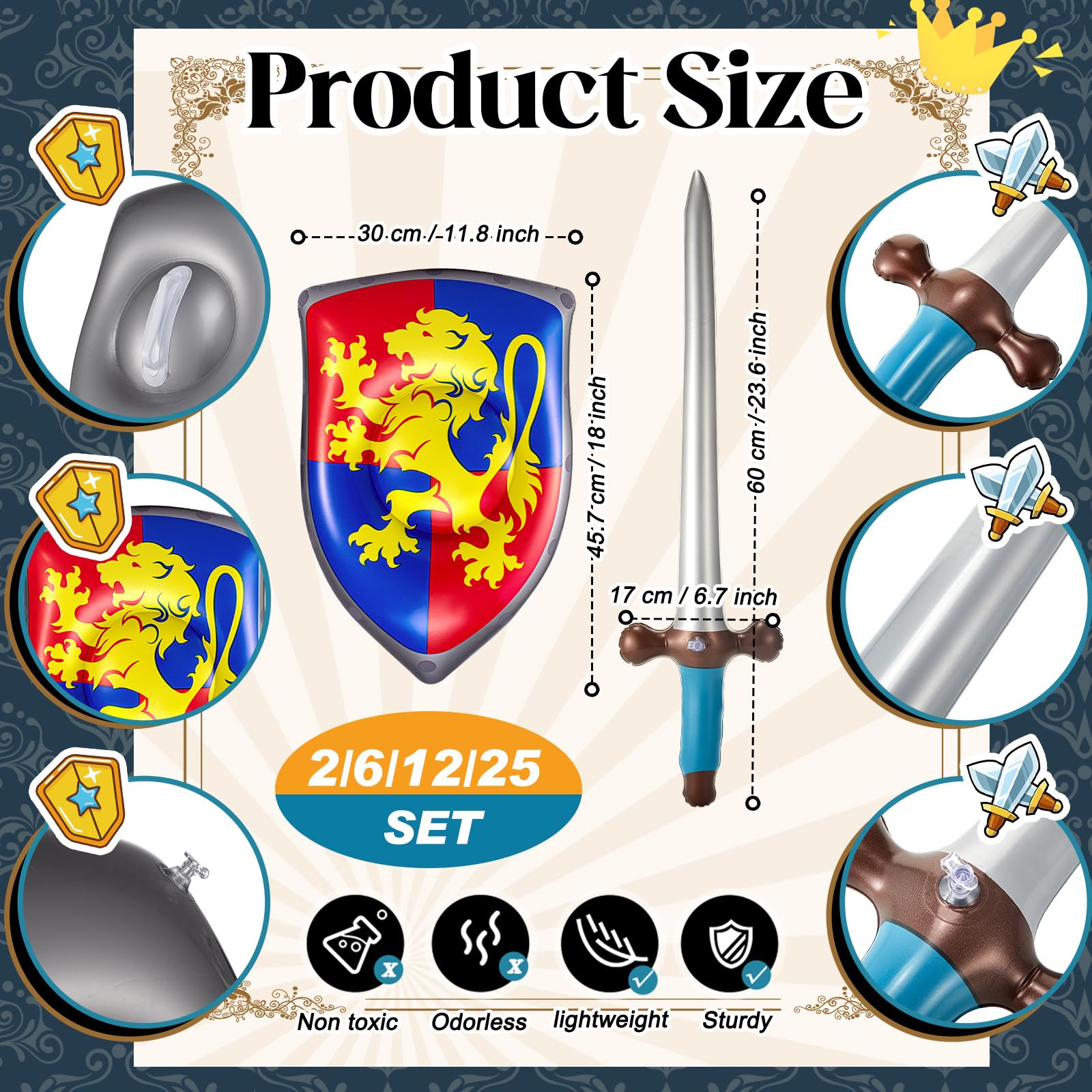 Poen inflatable shield with back grip for easy cosplay handling.