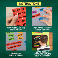 Poetry Tiles 632 color-coded sets streamline selecting nouns or verbs.