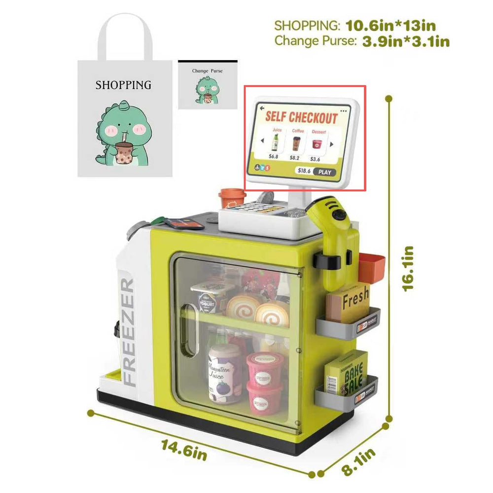POFJOEQ cash drawer open-close feature enhances authentic cashier experience.