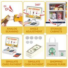 POFJOEQ cash register credit cards enables pretend transactions and budgeting
