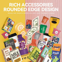 POFJOEQ cash register play food beverages adds pretend meals and snacks