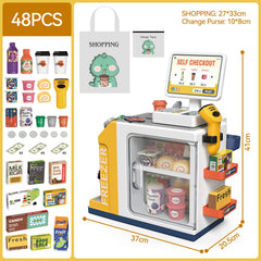 POFJOEQ cash register play money coins encourages counting and math practice