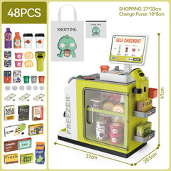POFJOEQ cash register scanner for interactive checkout play.