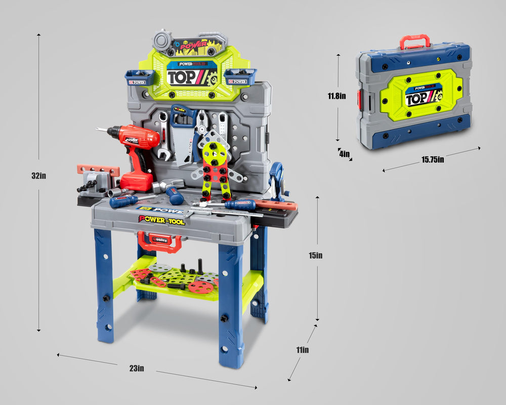 POFJOEQ electric drill toy with sound boosts pretend play.