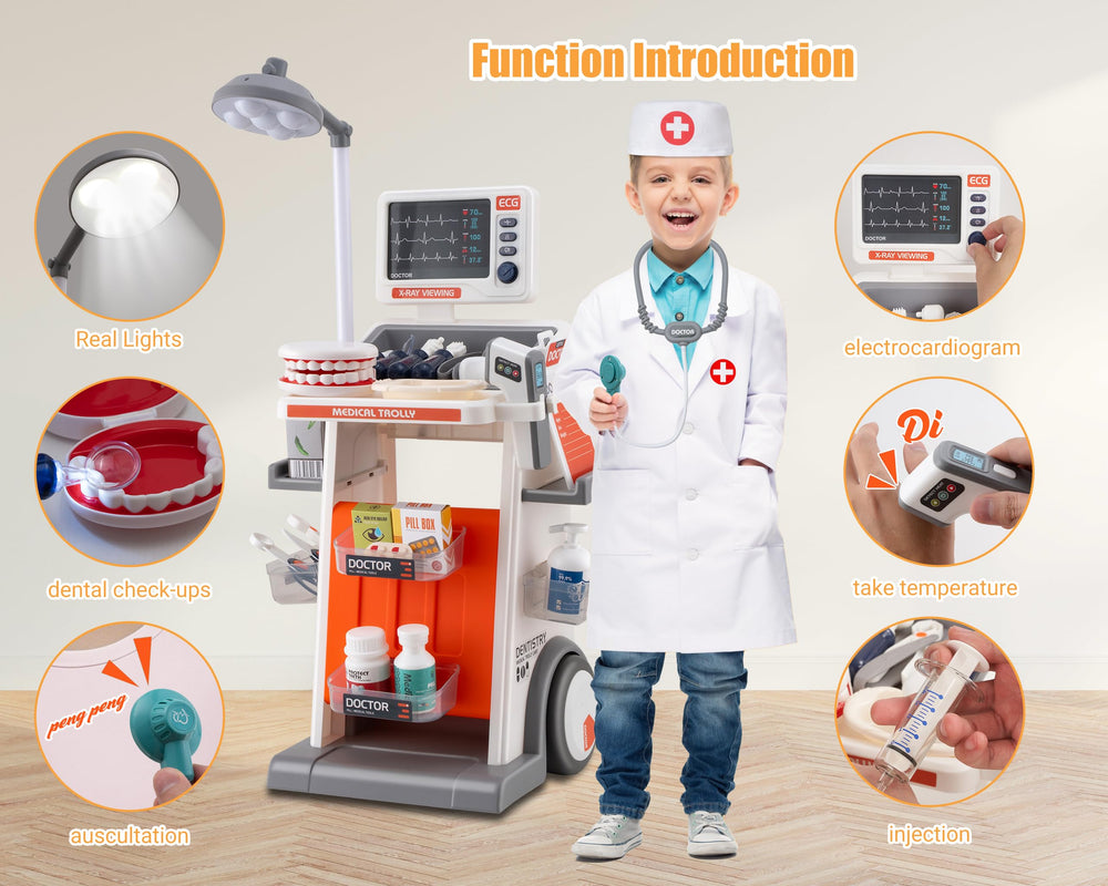 POFJOEQ STEM playset dental tools are non-toxic and washable for safe practice