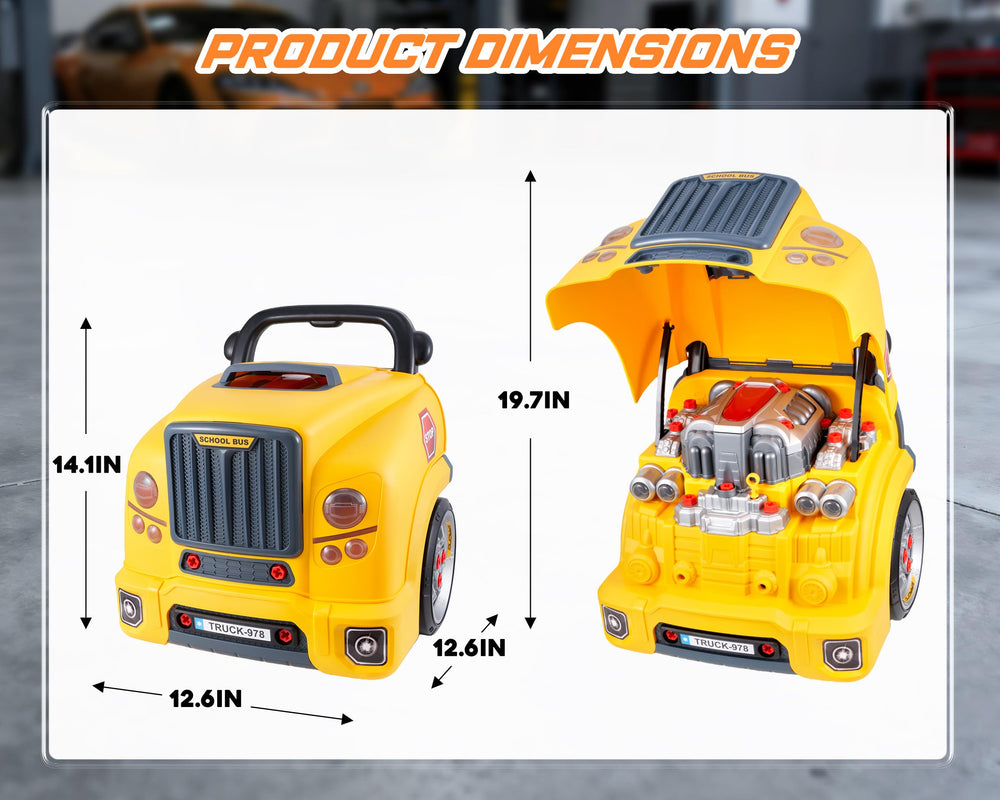 POFJOEQ engine toy lets kids remove wheels and rims for hands-on learning