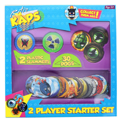 Pog Retro Kaps starter kit with two player setup for family game night