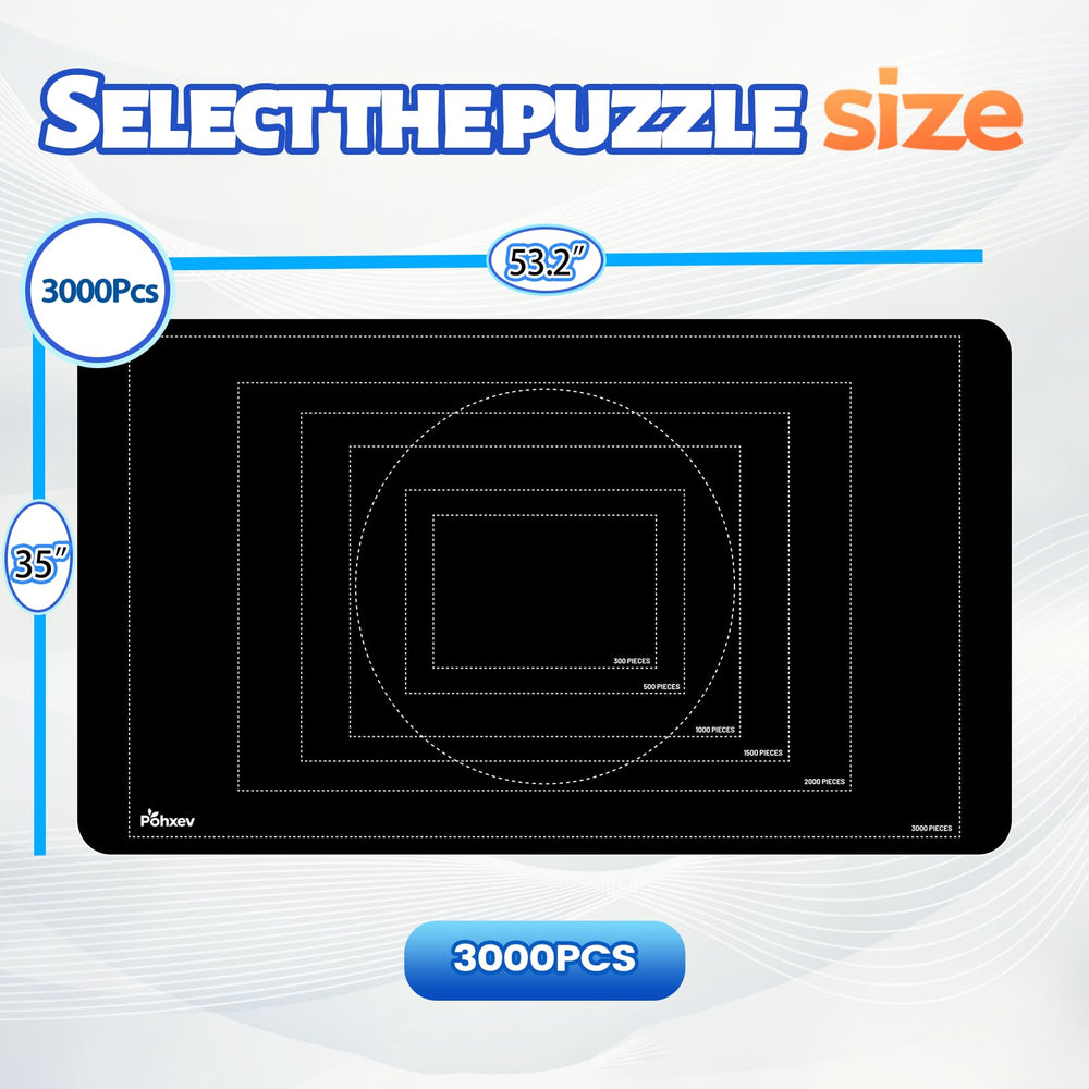 Pohxev Puzzle Mat Roll Up protects from dust and spills during puzzling.