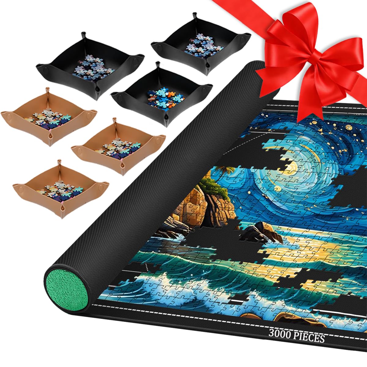 Pohxev Puzzle Mat Roll Up with smooth top surface for seamless assembly.