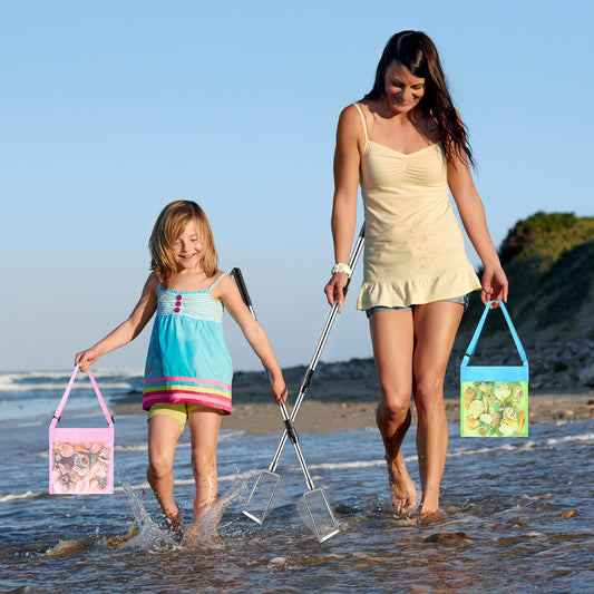 POILKMNI beach sand sifter with metal mesh for shells.