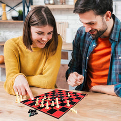 Point Games HI-Q Classic chess folding board for compact storage.