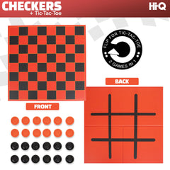 Point Games HI-Q Checkers tic-tac-toe grid enables fast game swaps for kids