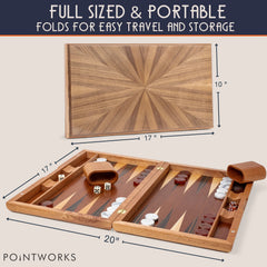 Pointworks Sapele wood inlay detail on case highlights artisanal craftsmanship